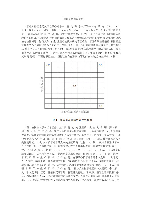 管理方格理论