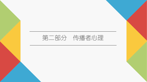 《传播心理学》教学课件—02传播者的自我意识