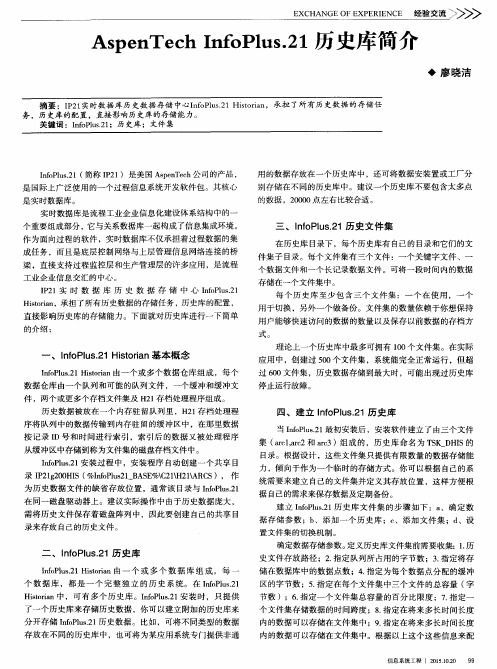 AspenTech InfoPlus.21历史库简介