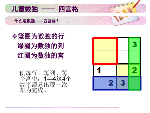 小学生儿童数独PPT——四宫格