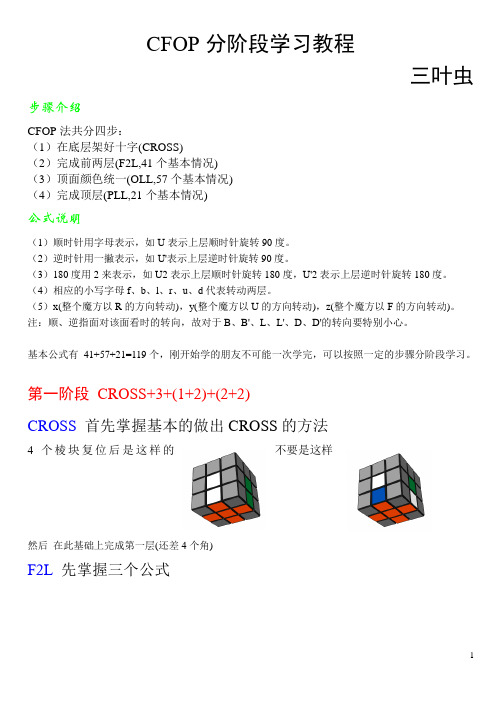 CFOP分阶段学习教程(1)