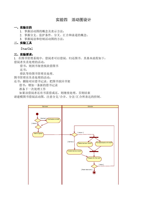 实验四  活动图设计   昆明学院