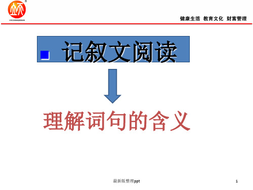 现代文阅读(理解词句含义题)ppt课件