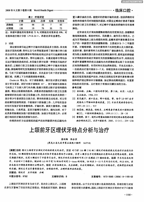 上颌前牙区埋伏牙特点分析与治疗