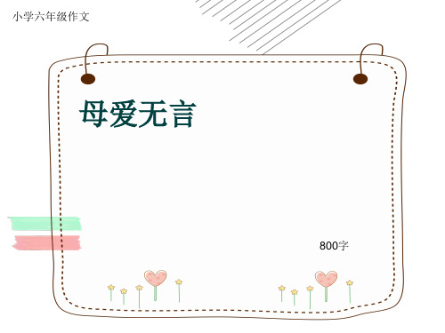 小学六年级作文《母爱无言》800字(共11页PPT)