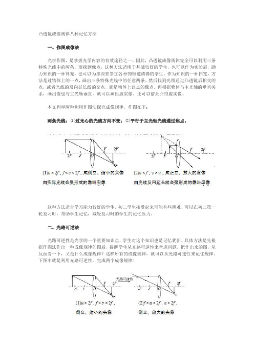 探究凸透镜成像规律八法