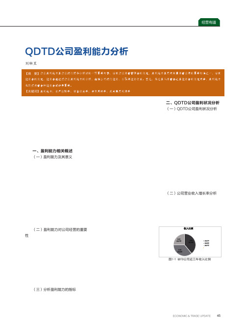 qdtd公司盈利能力分析