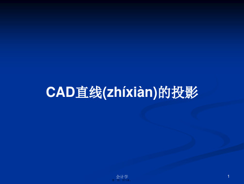 CAD直线的投影学习教案