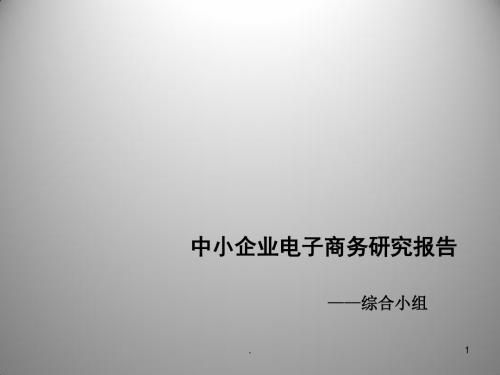 中小企业电子商务研究报告PPT课件