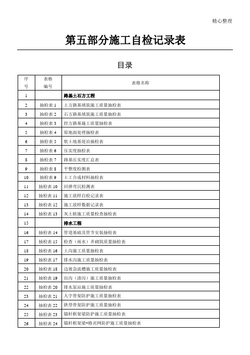 监理抽检表格模板