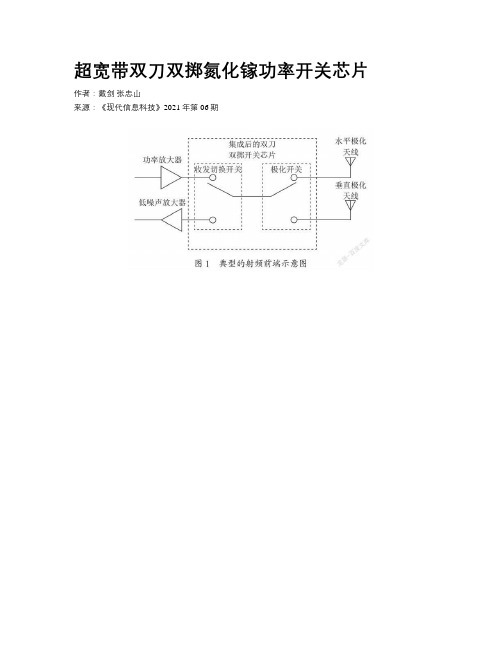 超宽带双刀双掷氮化镓功率开关芯片