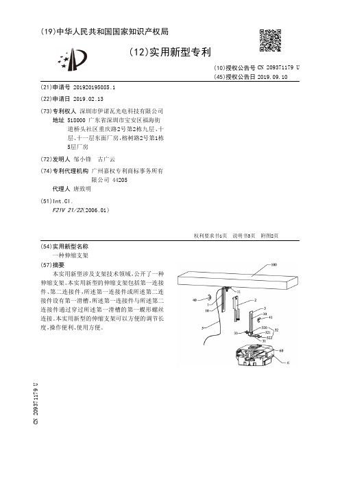 【CN209371179U】一种伸缩支架【专利】
