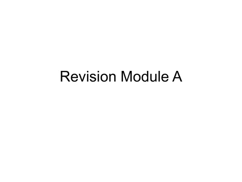 外研版八年级下册Revision Module A