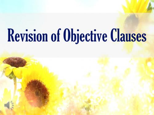 优选教育人教 九年级全一册Unit3 Revision of Objective Clauses(共25张PPT).ppt