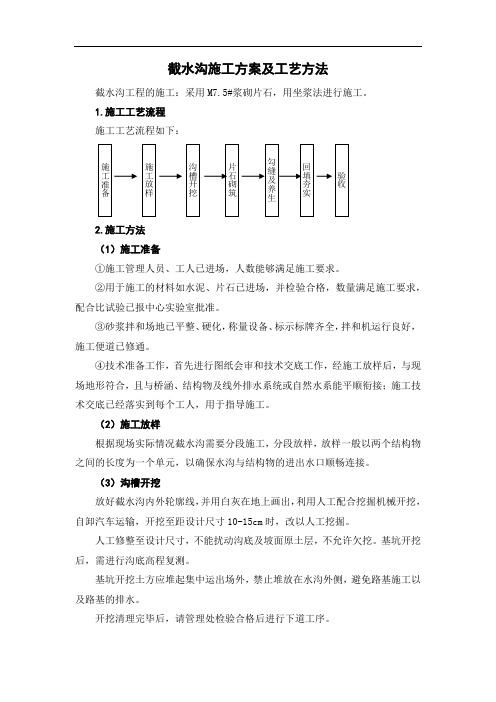 截水沟施工方案及工艺方法