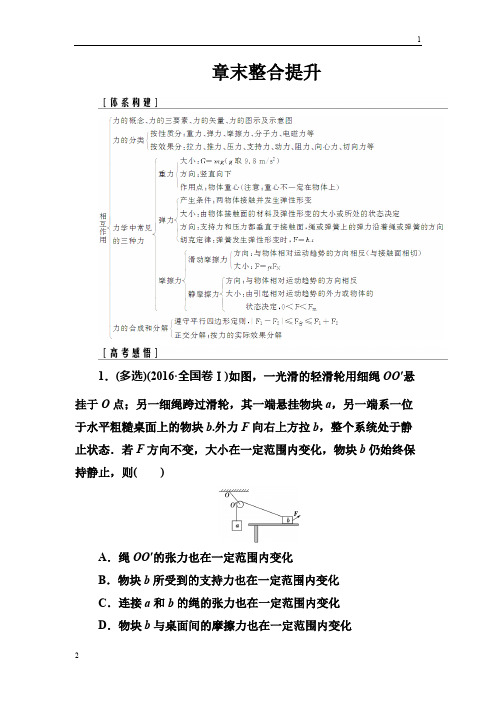 2018年秋东方思维高三物理第一轮复习课时跟踪练：章末整合提升2 