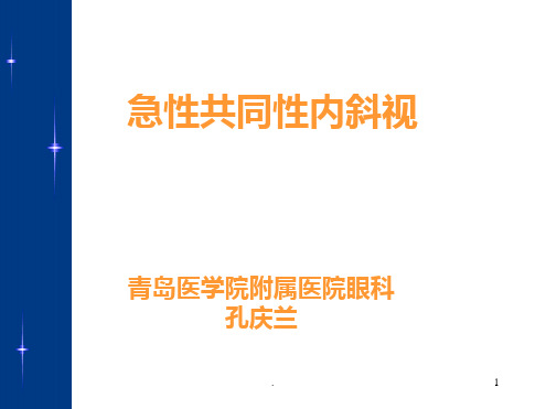 急性共同性内斜视ppt课件