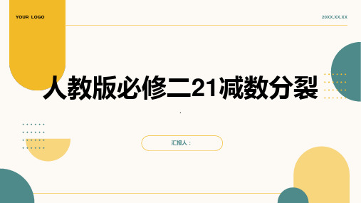 人教版教学课件人教版必修二21减数分裂