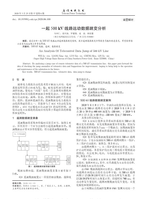 一起500 kV线路远动数据跳变分析