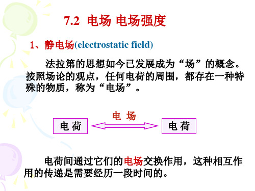7.2 电场 电场强度