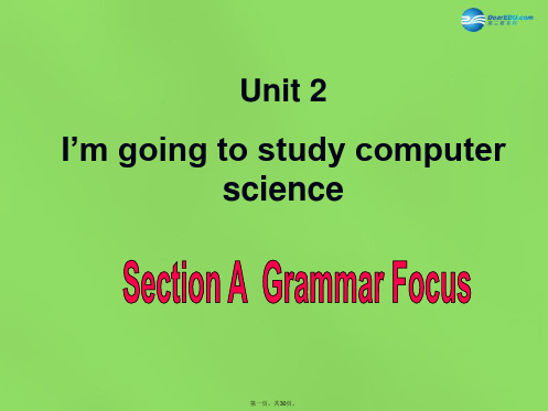 七年级英语下册 Unit 2 I ’m going to study computer Sectio