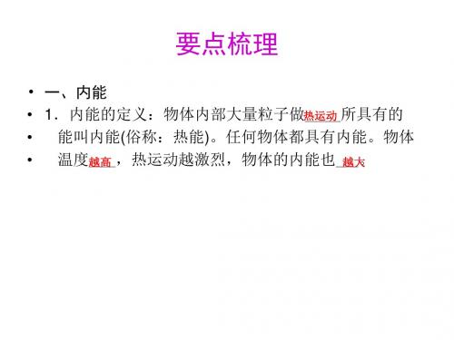 浙江省温州市龙湾区实验中学中考科学总复习 内能、核能、能量守恒、能源课件