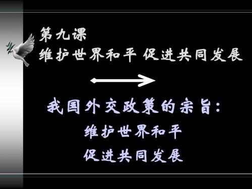 高一政治必修2课件：4.9.3我国外交政策的宗旨