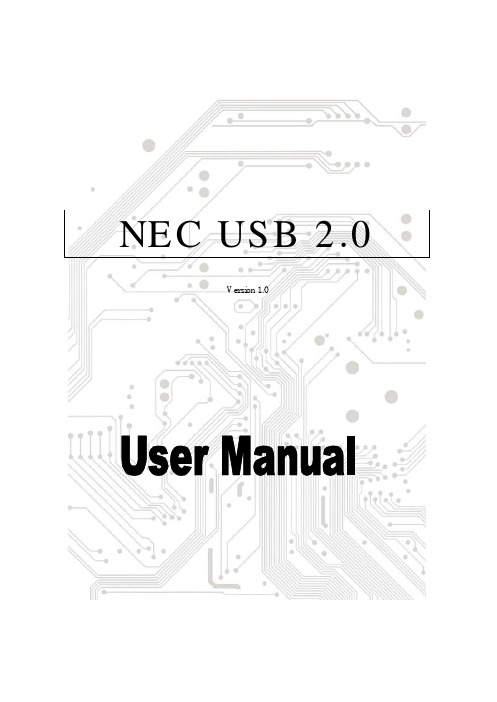 NEC USB 2.0 USER MANUAL