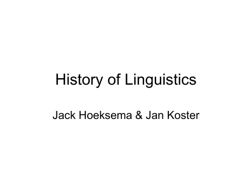 history of linguistics-1