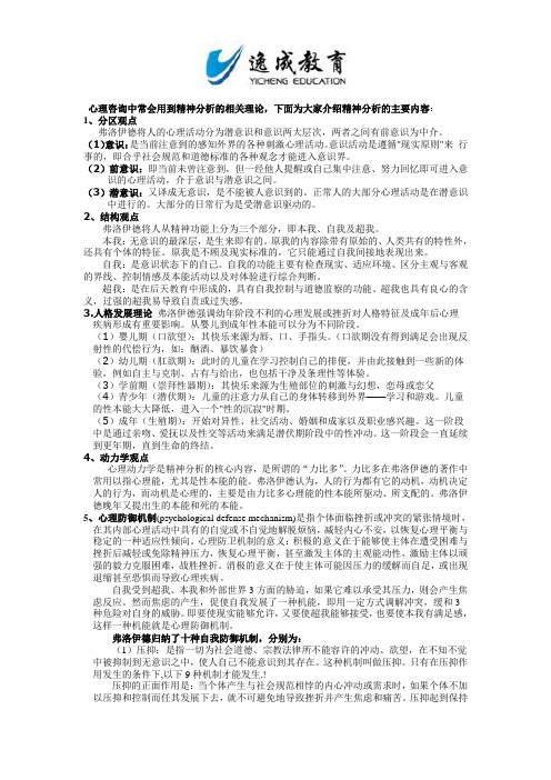 心理咨询--精神分析理论分析