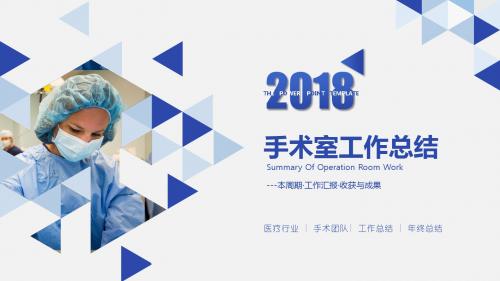 2018手术室工作总结PPT模板