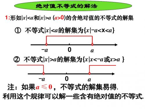 1.1.3绝对值不等式的解法