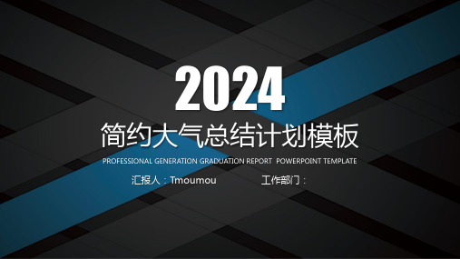 2024简约大气工作计划总结通用模板