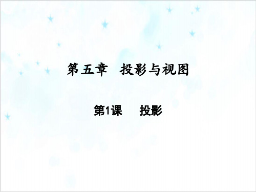上册5.1投影北师大版九年级数学全一册作业本课件