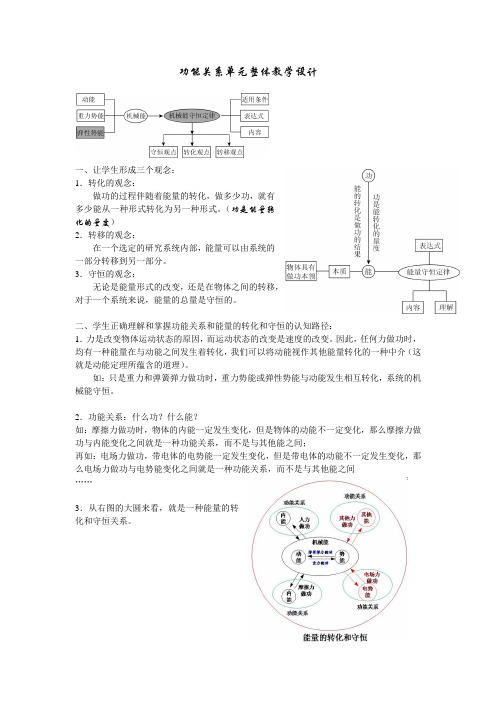 《功能关系》单元整体教学设计