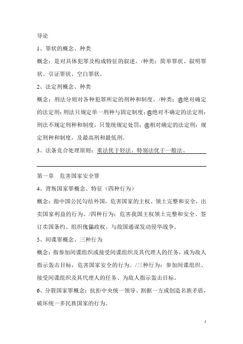 刑法学提纲