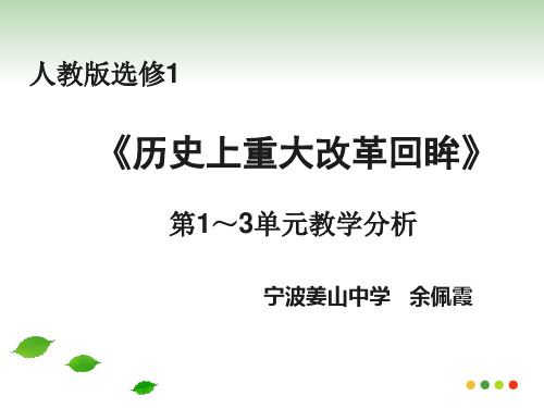 人教课标版  历史上重大改革回眸教材分析优秀ppt课件 (1)