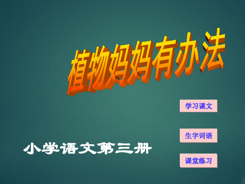 人教部编版二年级语文上册《植物妈妈有办法》优质课件