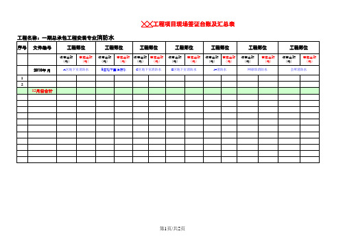 4现场签证台账及月末汇总表