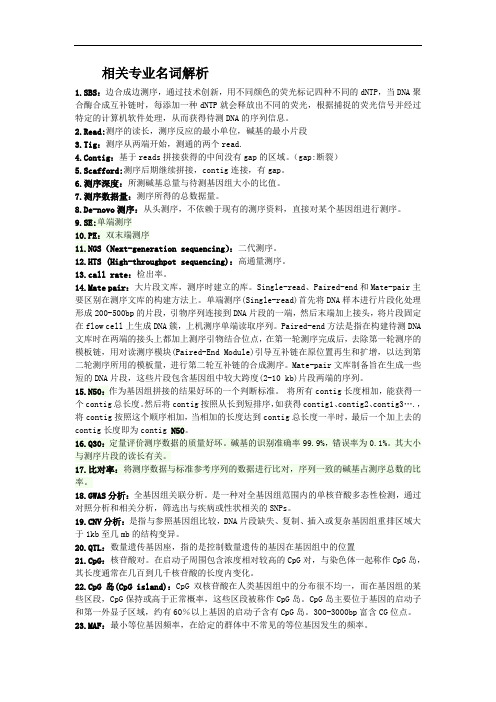 相关专业名词解析 (1)