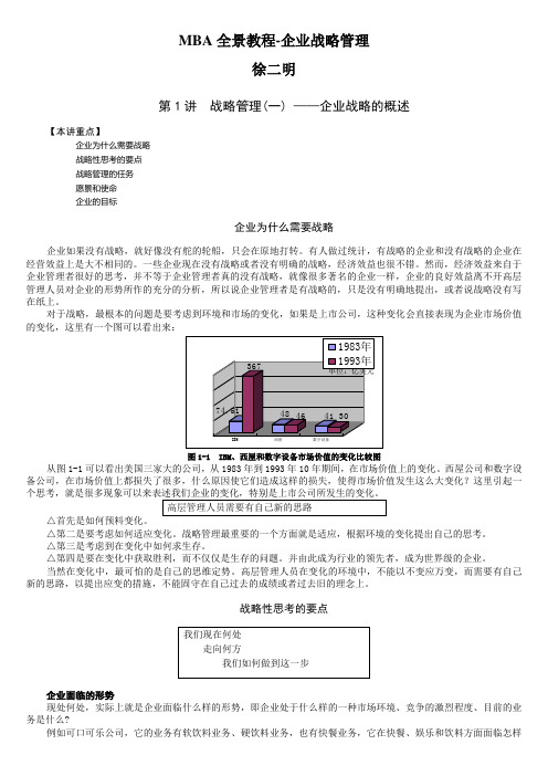 MBA全景教程-企业战略管理