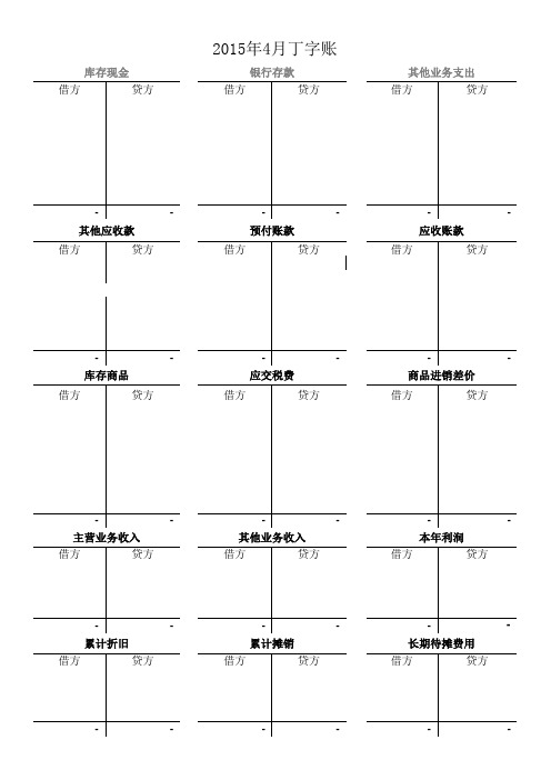 商贸企业丁字帐、试算平衡表、科目汇总表及财务报表自动生成(手工做账会计福音)