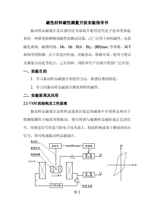 磁性材料磁性测量开放实验指导书