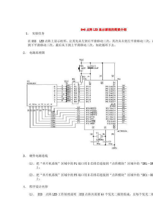 88点阵LED显示原理的简要介绍