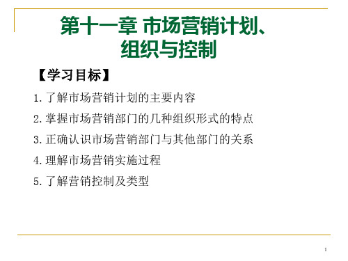 第十一章营销计划、实施、组织与控制.pptx