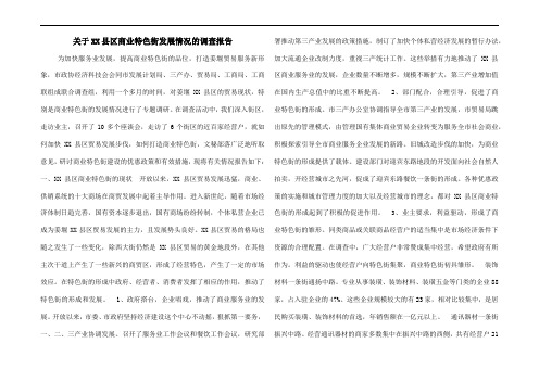 关于XX县区商业特色街发展情况的调查报告 (2)