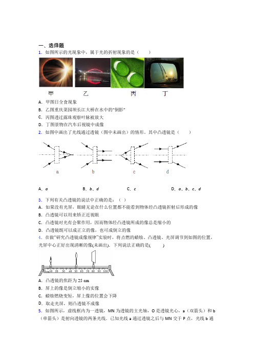 (好题)初中物理八年级下第六章《常见的光学仪器》测试(答案解析)(3)