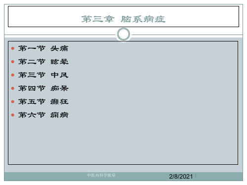 中医内科学眩晕课件