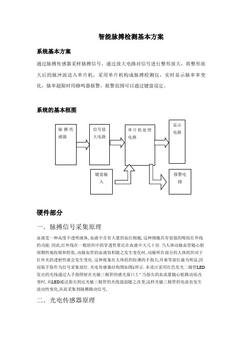 智能脉搏检测基本方案