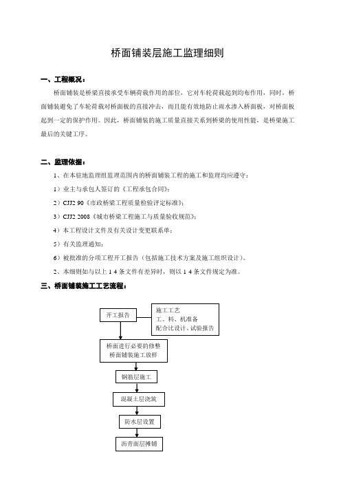 桥面铺装监理细则